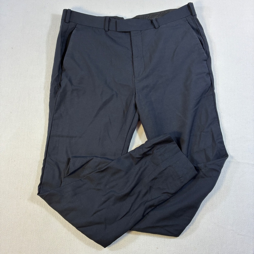 The Black Tux Men's 100% Wool Tuxedo Pants Black Size 34